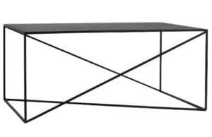 Nordic Design Černý kovový konferenční stolek Mountain 100x60 cm