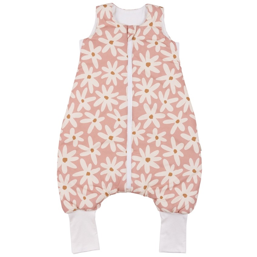 Malomi Kids Růžový bavlněný spací pytel s nohavicemi Blush Daisies 86 cm
