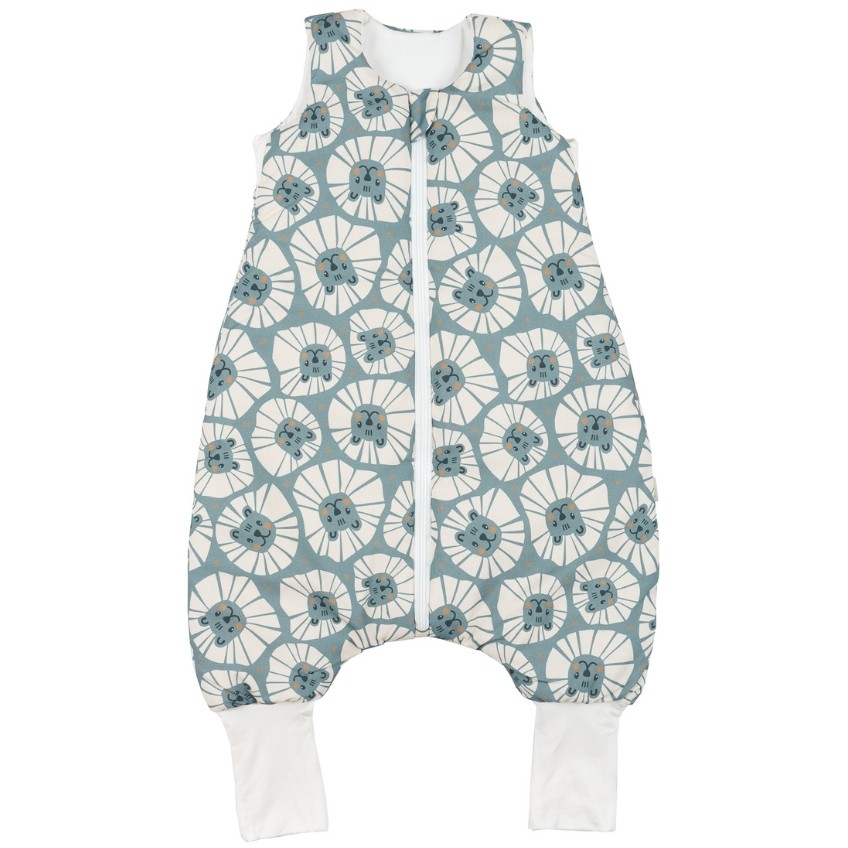 Malomi Kids Modrý bavlněný spací pytel s nohavicemi Denim Lions 86 cm