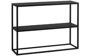 Nordic Design Černý kovový regál Jurni 100x75 cm