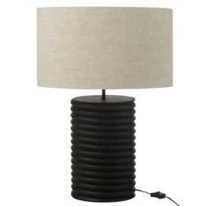 Černá dřevěná stolní lampa J-line Ailan 70 cm