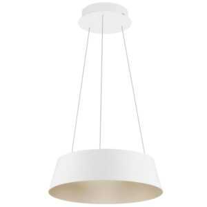 Bílé kovové závěsné LED světlo Nova Luce Alba 42 cm