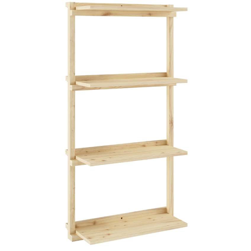 Karup Design Dřevěná police Groove 127 x 66 cm