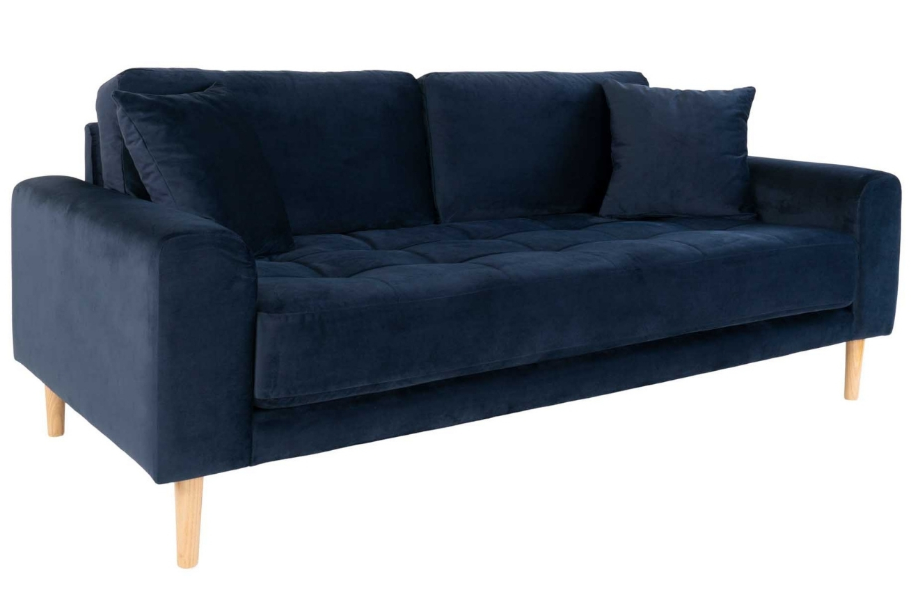 Nordic Living Sametová pohovka Limo 180 cm