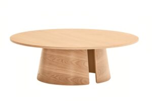 Jasanový kulatý konferenční stolek Teulat Cep 110 cm