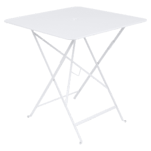 Bílý kovový skládací stůl Fermob Bistro 71 x 71 cm