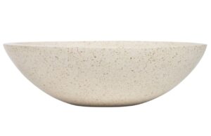 Kave Home Bílé kulaté terrazzo umyvadlo na desku Delina 40 cm