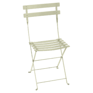 Světle zelená kovová skládací židle Fermob Bistro