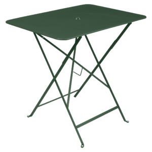 Tmavě zelený kovový skládací stůl Fermob Bistro 57 x 77 cm