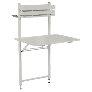 Světle šedý kovový balkonový stůl Fermob Bistro 57 x 77 cm