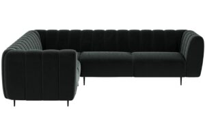 Ghado Sametová rohová pohovka Shel 280 cm