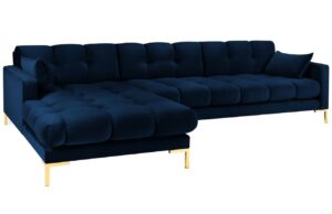 Micadoni Sametová rohová pohovka Mamaia 293 cm