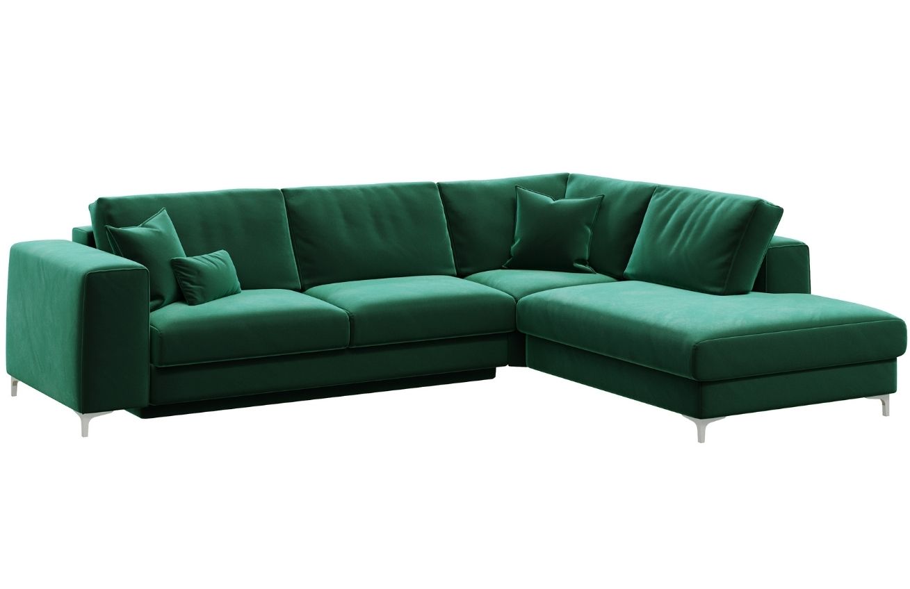 Devichy Sametová rozkládací pohovka Rothe 302 cm