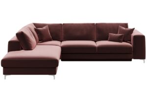 Devichy Sametová rozkládací pohovka Rothe 302 cm