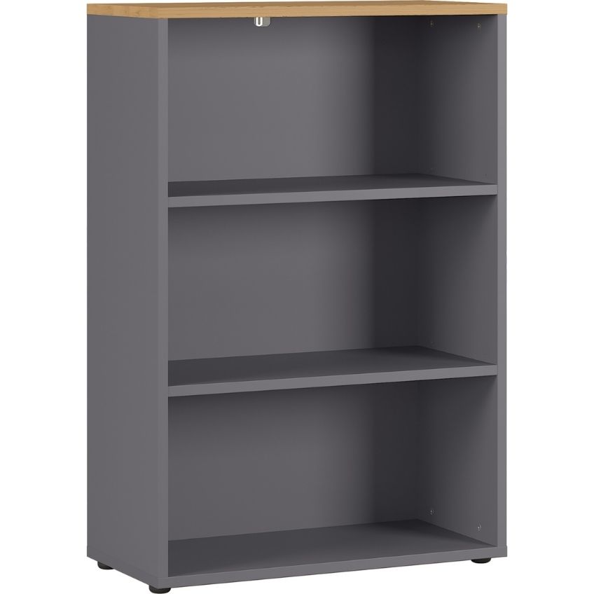 Germania Grafitově šedý regál Agenda 120 x 80 cm
