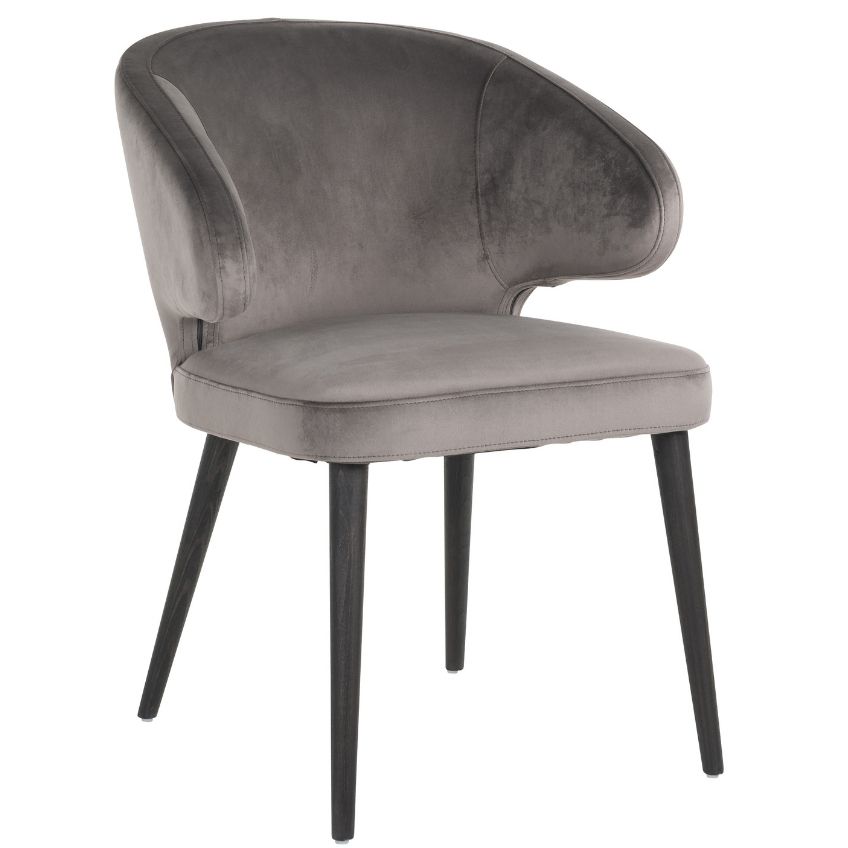 Richmond Sametová jídelní židle Indigo