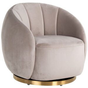 Richmond Sametové otočné křeslo Jago
