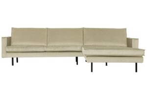 WOOOD Sametová rohová pohovka Raden 300 cm