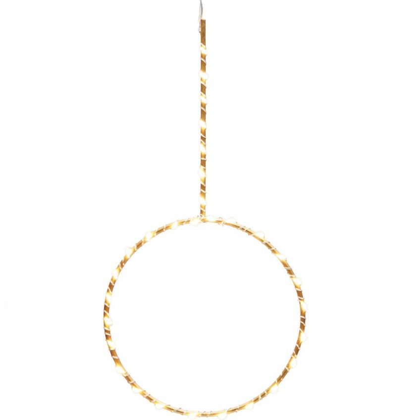 Zlatá světelná LED dekorace Kave Home Tamane 17 cm