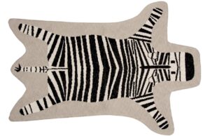 Béžový látkový koberec Quax Zebra 97 x 132 cm