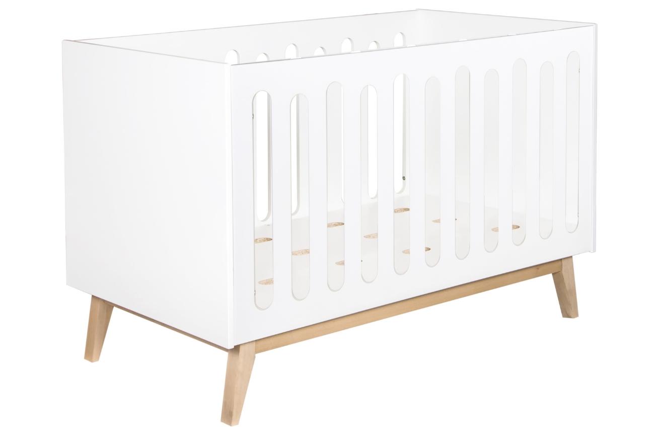 Bíle lakovaná dětská postýlka Quax Trendy 70 x 140 cm