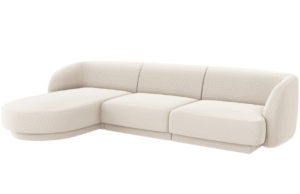 Micadoni Sametová rohová pohovka Miley 255 cm