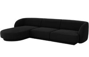 Micadoni Sametová rohová pohovka Miley 255 cm