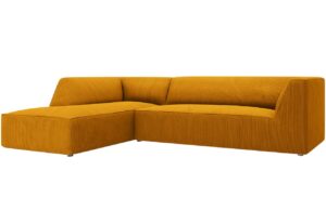 Micadoni Manšestrová rohová pohovka Ruby 273 cm