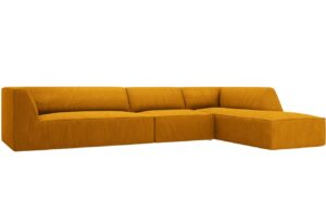 Micadoni Manšestrová rohová pohovka Ruby 366 cm