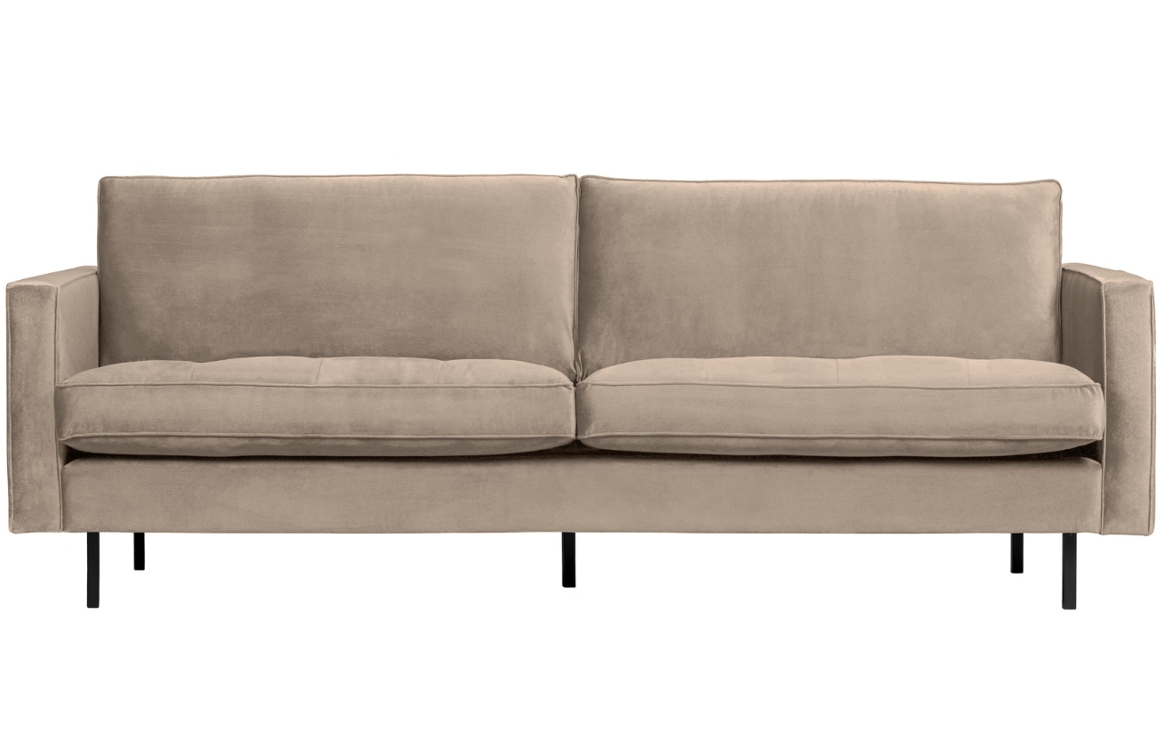 WOOOD Sametová pohovka Raden 230 cm s prošíváním