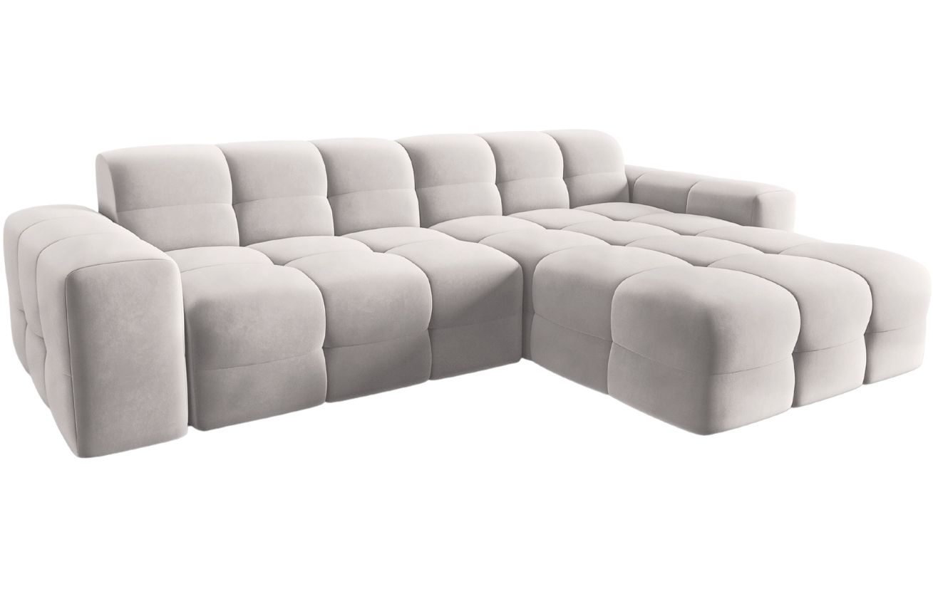 Micadoni Sametová rohová pohovka Kendal 256 cm