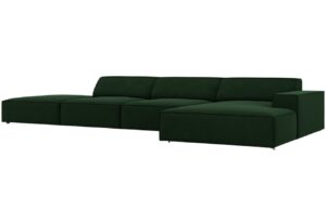 Micadoni Sametová rohová pohovka Jodie 341 cm