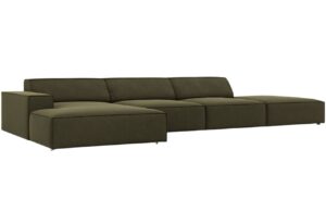 Micadoni Sametová rohová pohovka Jodie 341 cm