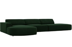 Micadoni Sametová rohová pohovka Jodie 342 cm