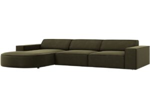 Micadoni Sametová rohová pohovka Jodie 284 cm