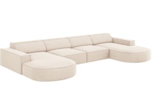 Micadoni Sametová rohová pohovka Jodie 364 cm