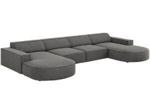 Micadoni Sametová rohová pohovka Jodie 364 cm