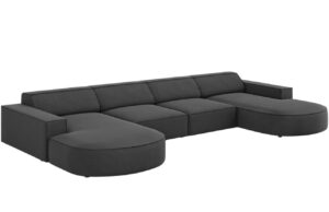 Micadoni Sametová rohová pohovka Jodie 364 cm