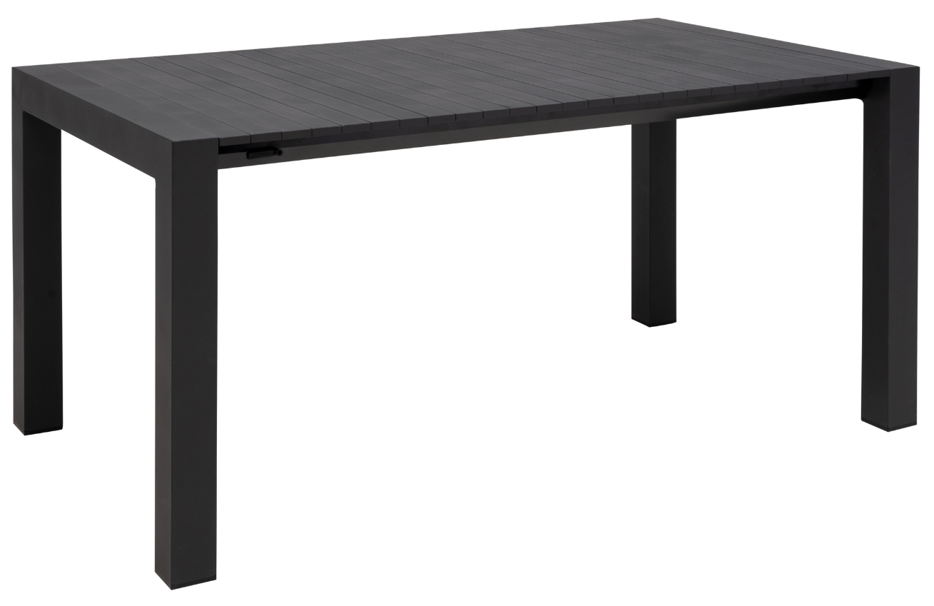 Antracitový hliníkový rozkládací zahradní stůl No.111 Mindo 162/199 x 90 cm