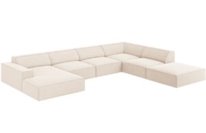 Micadoni Sametová rohová pohovka Jodie 364 cm