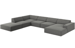 Micadoni Sametová rohová pohovka Jodie 364 cm