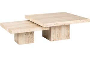 Richmond Set kamenných konferenčních stolků La Cantera 80x80 / 60x60 cm