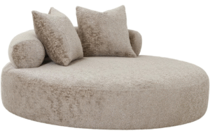 Nordic Living Béžová čalouněná lenoška Karro 160 cm