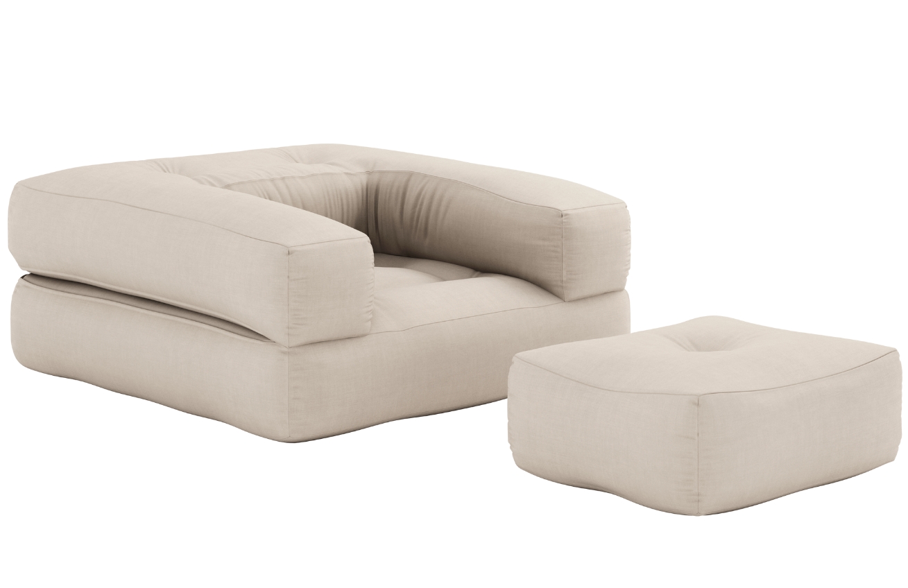 Karup Design Rozkládací křeslo Cube s podnožkou