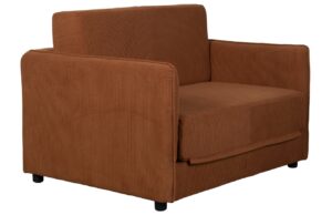 White Label Manšestrová rozkládací pohovka JOPIE 110 cm