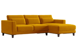 Windsor & Co Sametová rohová pohovka Leon 260 cm