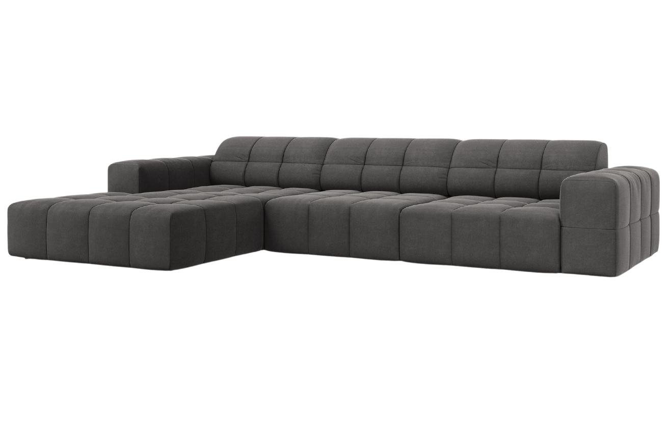 Cosmopolitan Design Sametová rohová pohovka Chicago 284 cm