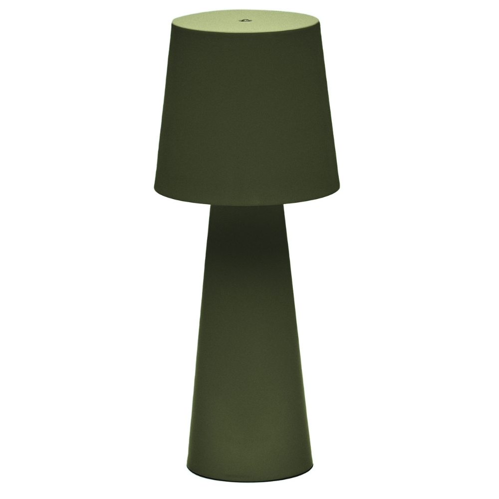 Zelená kovová zahradní stolní LED lampa Kave Home Arenys M