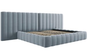 Micadoni Sametová postel Kelp 200 x 200 cm