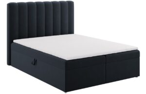 Micadoni Sametová boxspring postel Kelp 180 x 200 cm